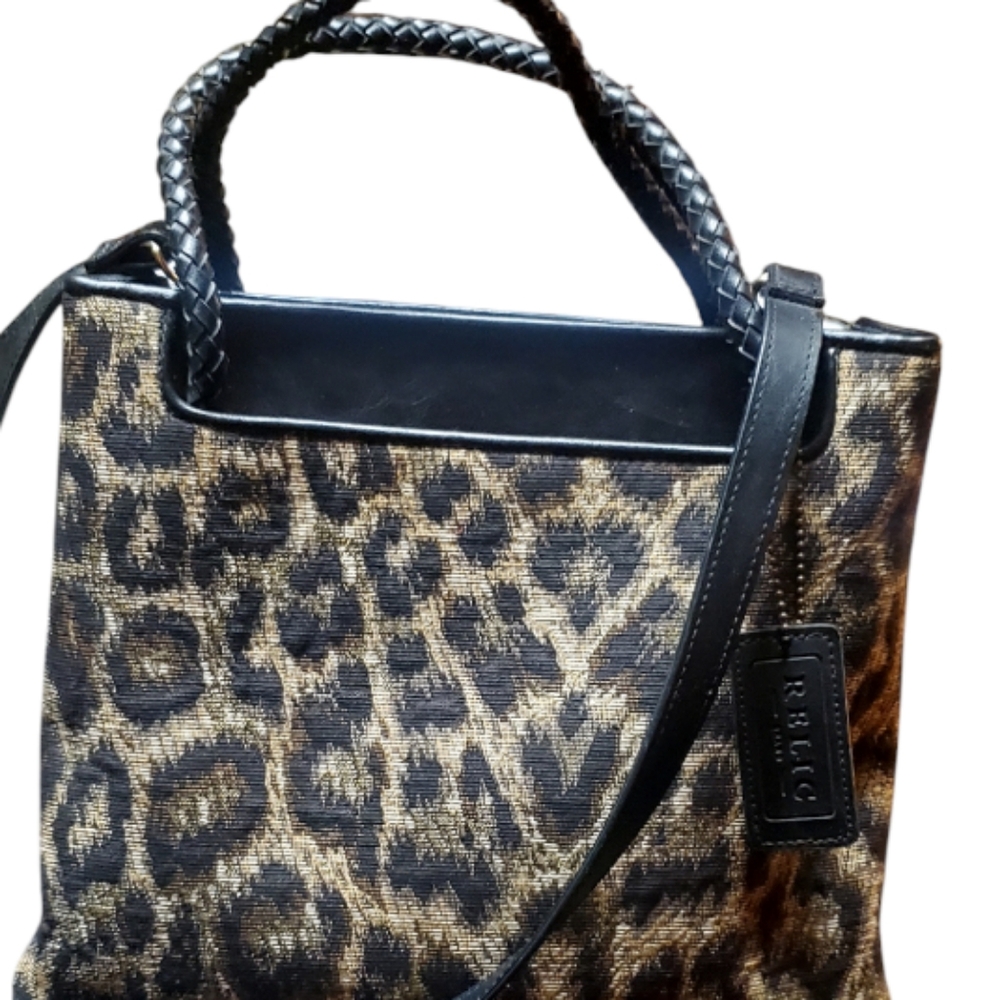 Relic Animal Print With Black Vegan Leather Trim Bag